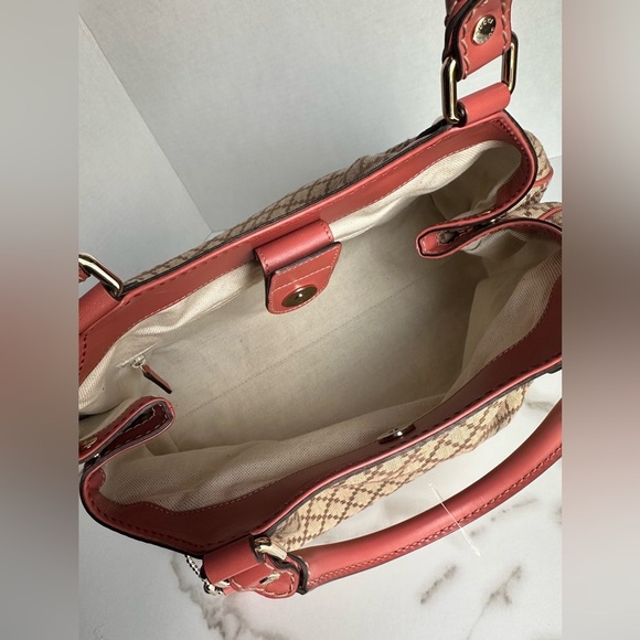 Authentic Gucci Diamante Sukey Canvas Tote Bag Brown - Picture 10 of 13